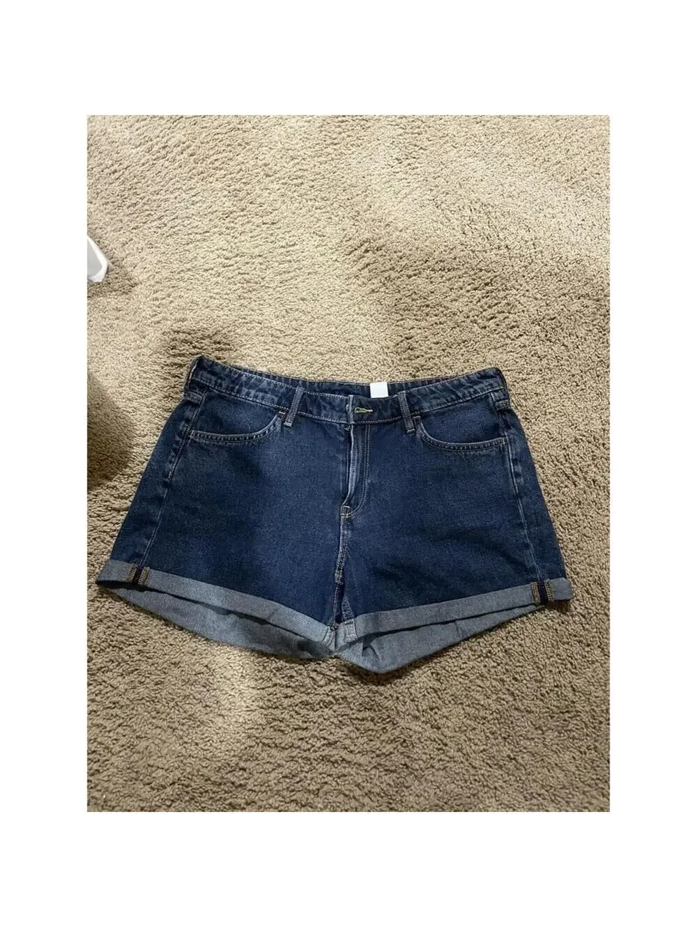 Women's &denim jean shorts dark wash size 8 &Denim blue